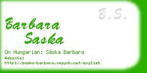 barbara saska business card