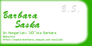 barbara saska business card